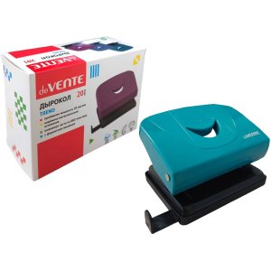 Дырокол 20л Trend пластик с линейкой изумрудно-бирюзов 4020506