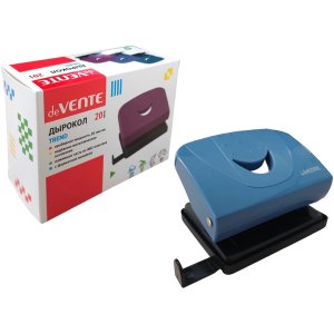 Дырокол 20л Trend пластик с линейкой пепельно-синий 4020507