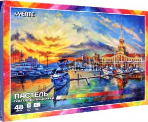 Пастель 48цв сухая художественная мягкая квадратное сечение 65x10 мм 8172002