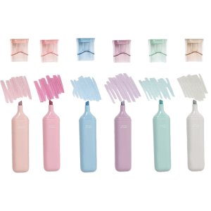 Набор текстовыделителей 6цв светло-роз роз голуб сирен 5045502