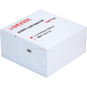 Клейкая бумага для заметок 76x76мм 400л белая в клетку 2010416