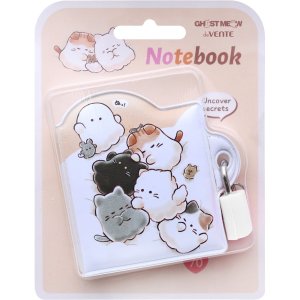 Записная книжка 140стр A8 58ммx72мм Ghost Meow с цв диз 2055500