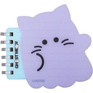 Блокнот 160стр A7 Линия Ghost Meow в линейку пластик 2350500
