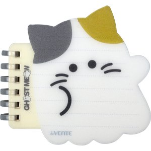 Блокнот 160стр A7 Линия Ghost Meow в линейку пластик 2350501