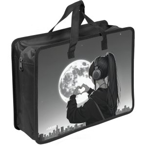 Папка для тетр и ИЗО А4 Silver Moon с текстильным расшир 8057622