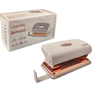 Дырокол 12л Esthetics пласт с линейкой цвет лавандово пепельный 4020516