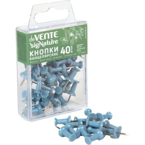 Кнопки канцелярские sigNATURE силов 9,6 мм цвет сумеречный синий 40шт 4132508