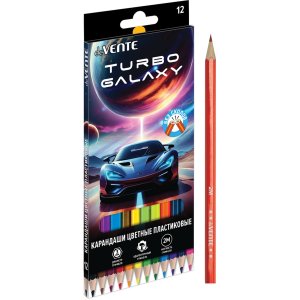 Карандаши 12цв пластик Turbo Galaxy 2М 3 мм шестигран 5022637