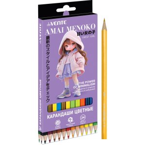 Карандаши 24цв Amai Menoko 2М 2,8 мм шестигран 5024618