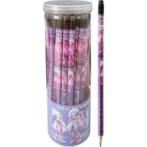 Карандаш ч/г HB Amai Menoko трехгран с ластиком 5032605