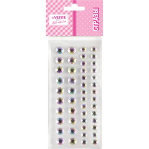 Стразы акриловые самоклеящиеся Two Tone Rhinestones 48 шт переливающиеся 8002581