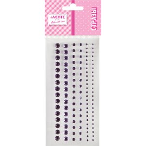 Стразы акриловые самоклеящиеся Mixed size Rhinestones set 116 шт фиолетовые 8002587