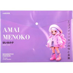 Папка конверт на кнопке Amai Menoko A4 330x235 мм 180 мкм непрозрачная с рисунком 3079602