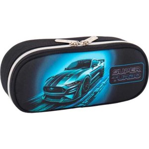 Пенал Super Turbo 21x8x5 см овальный полиэстер с водоот пропитк 7023619