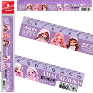 Линейка пластиковая Amai Menoko 16 см с дизайном 5091600