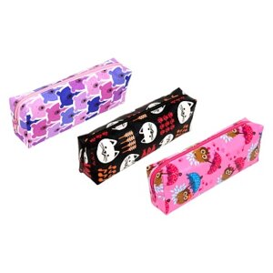 Пенал 1 секц 20x7x3,5см Animal faces прямоугол на молнии иск кожа с рис 7025204