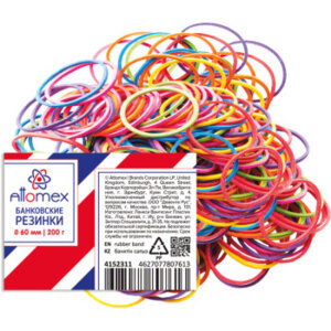 Резинки банковские 60мм 200г цветные 4152311