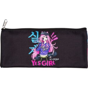 Пенал Yes Girl 21,5x9x1см плоский для 35 предметов 7024425