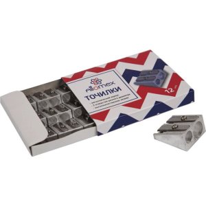 Точилка 2отв металлич прямоуг скошенная 4071305