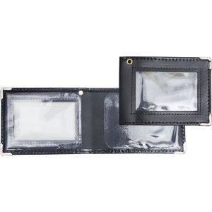 Обложка для удостоверения с окном 220x80 мм натуральная кожа шик гладкая прозрачные ПВХ 3060308