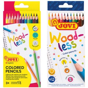 Карандаши  12цв пластик Wood-less трехгран 734/12