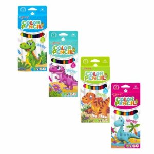 Карандаши  12цв Динозаврики пластик трехгран 3.0мм YL211010-12