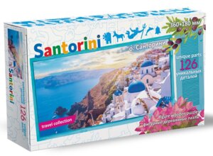 Фигурный деревянный пазл Travel collection о Санторини Греция 8273 