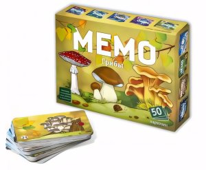 Игра наст Мемо Грибы 50 карточек 8615