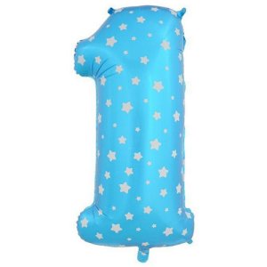 Шар Цифра 1 синий