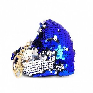 Брелок Сердце с пайетками 12см ч19811