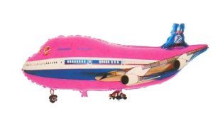 Шар Самолет розовый