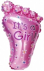 Шар Стопа девочки розовая