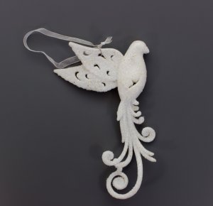 Елочное украшение Птица белая 16см ч22120