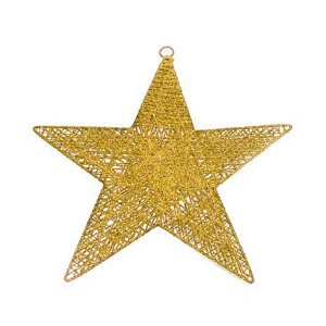 Украшение новогоднее плоское Звезда золото 50см ч22630