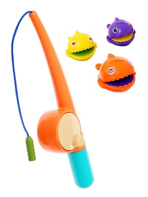 Магнитная рыбалка Забавные рыбки 3 рыбки удочка МИКС 9950404