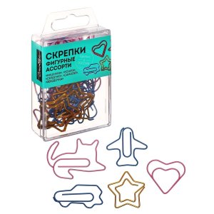 Скрепки 28-45мм с полимер покрытием асс 25шт С28-45ФА