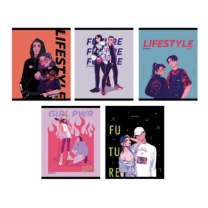 Тетрадь  48л Клетка Lifestyle 5 диз ТКЛ488336