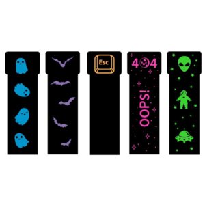 Закладки 60х180мм Черный пластик с пантонной печатью фигурная вырубка 5шт ЗП50090