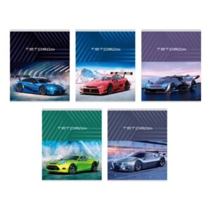 Тетрадь  48л А5 Клетка Победитель гонки 5 видов Скрепка ТК488648