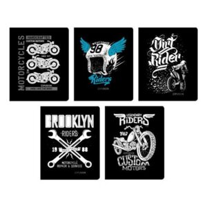 Тетрадь  96л Клетка Мотоклуб Скрепка 5 видов ТФ967887