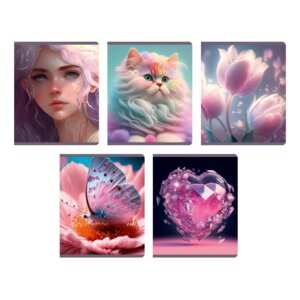 Тетради 48л А5 Клетка Нежный микс ТК488674