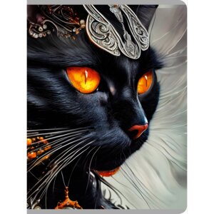 Тетрадь  80л А4 Клетка Фантастическая кошка Скрепка ТГ4805136