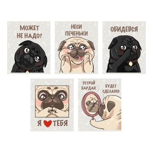 Тетрадь  48л Клетка Обаятельные мопсы мелован ТКЛ489184