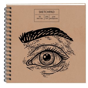 Скетчпад 18л для акварели 190х190мм Craft life Дизайн 1 240г/м2 СПСФ15134