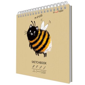 Скетчбук  30л 190х190мм DRAFT and CRAFT Bumblebee 180г/м2 Спираль ТСК305452