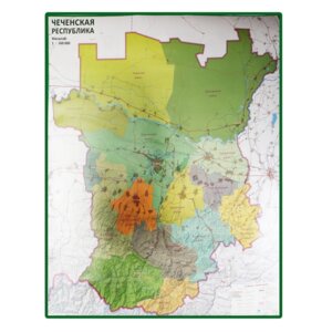 Карта Чеченская Республика 100х120 М 1:160 000 Настен