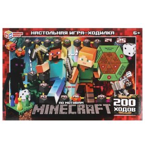 Умка Настол Игра Ходилка По мотивам MINECRAFT 