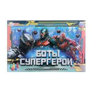 Умка Настол Игра Ходилка Боты супергерои 