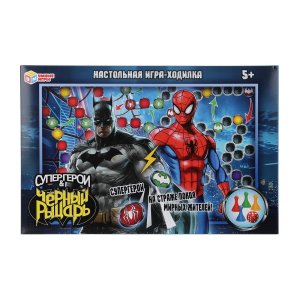 Умка Настол Игра Ходилка Супергерои и Черный рыцарь 