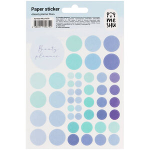 Наклейки бумажные 47шт Beauty planner blue 12*21см MS_41679